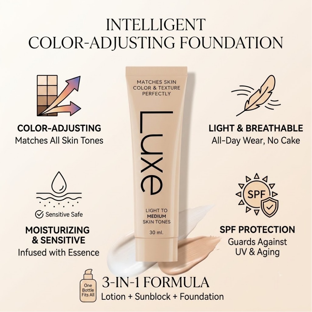 Beauty Luxe Makeup - كريم أساس سائل ذكي LUXE مع