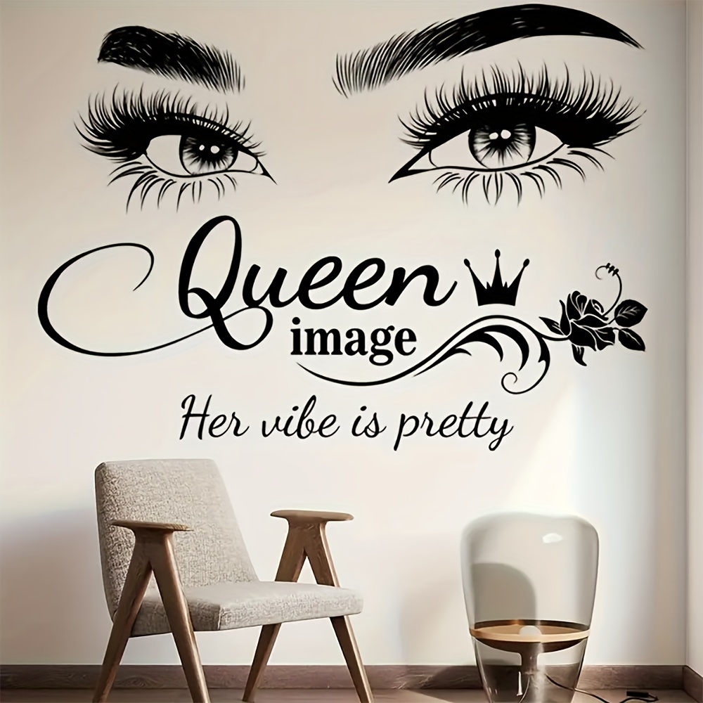 Beauty Queen Makeup - قطعتان من ملصقات الحائط الأنيقة بتصميم
