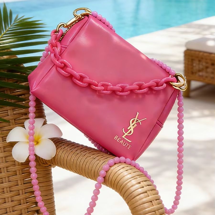 حقيبة ييف سان لوران YSL وردية  - مراجعة Ysl Beauty Makeup Bag وسعره