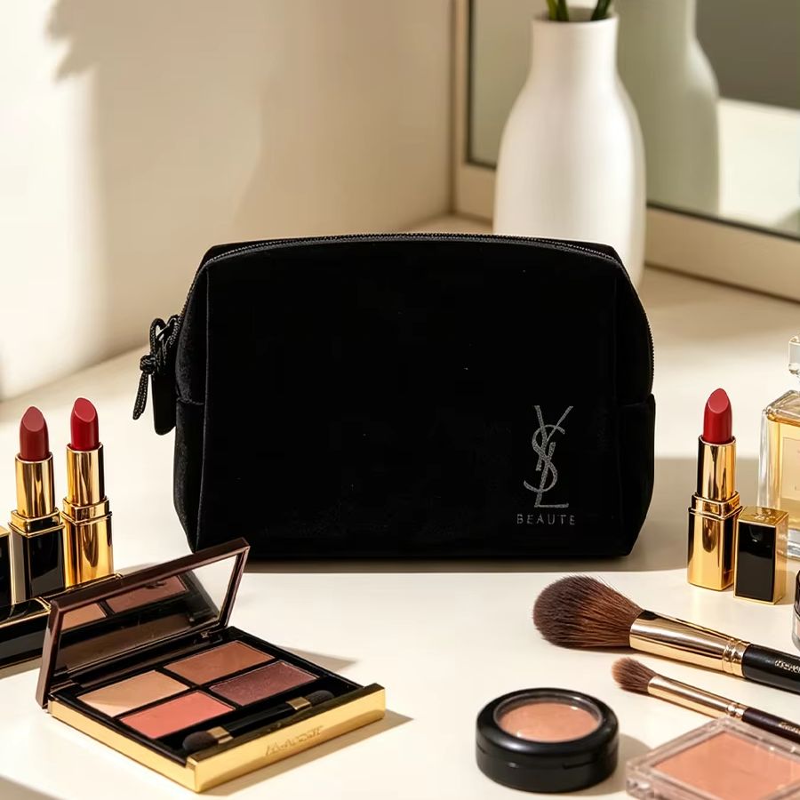حقيبة تخزين مستحضرات التجميل م - مراجعة Ysl Beauty Makeup Bag وسعره