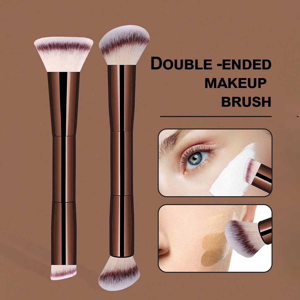 فرشاة مكياج محمولة للسفر برأسي - مراجعة Beauty Queen Makeup وسعره