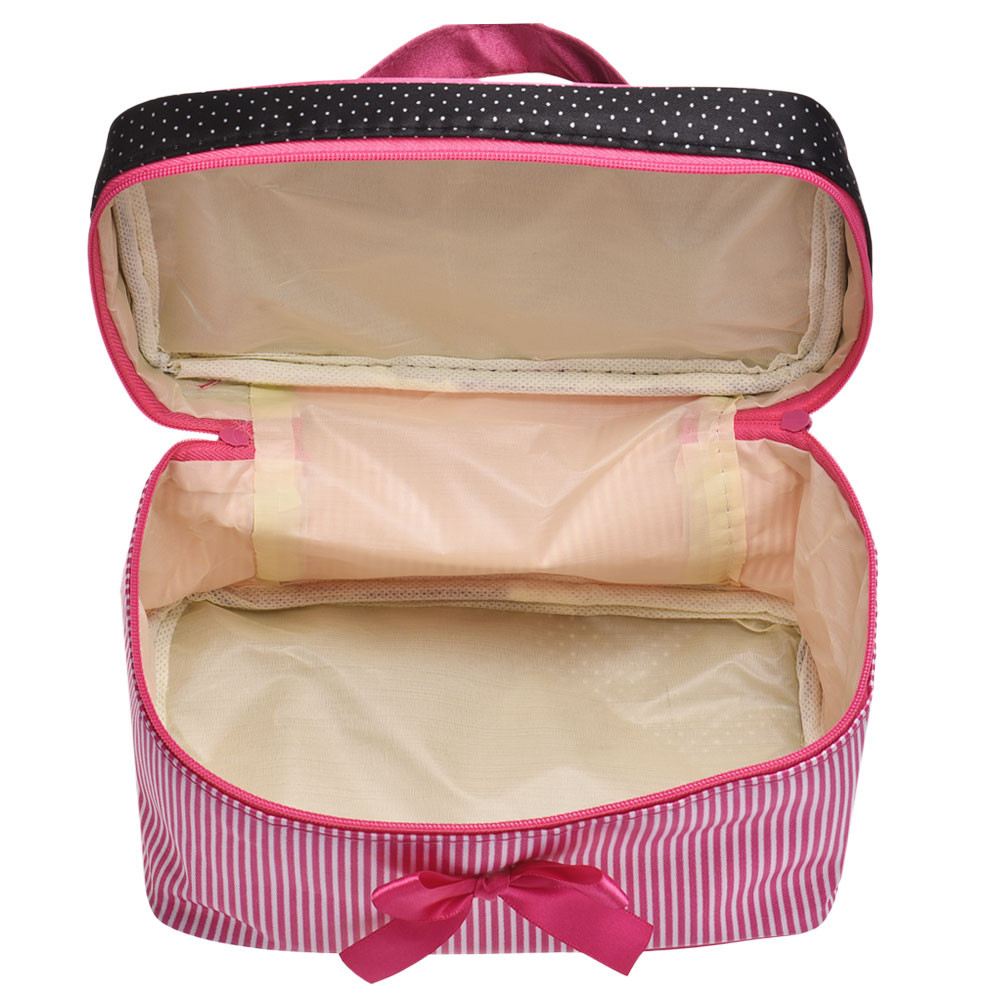 النساء السفر القوس شريط يشكلون - مراجعة Ysl Beauty Makeup Bag وسعره