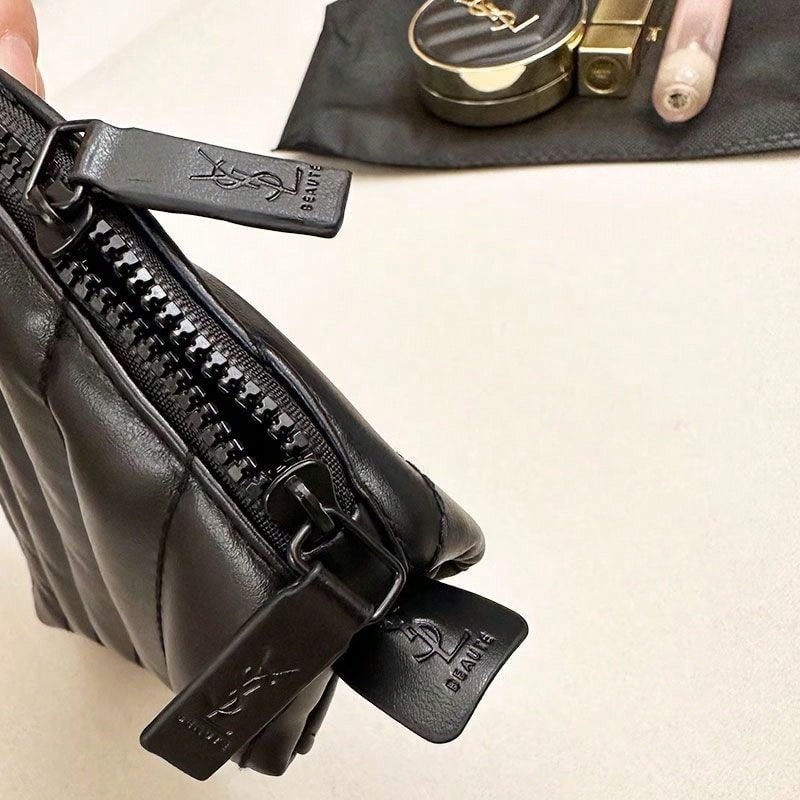 حقيبة YSL السوداء المبطنة من ا - مراجعة Ysl Beauty Makeup Bag وسعره