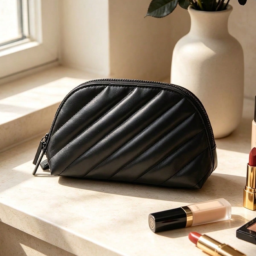 حقيبة YSL السوداء المبطنة من ا - مراجعة Ysl Beauty Makeup Bag وسعره