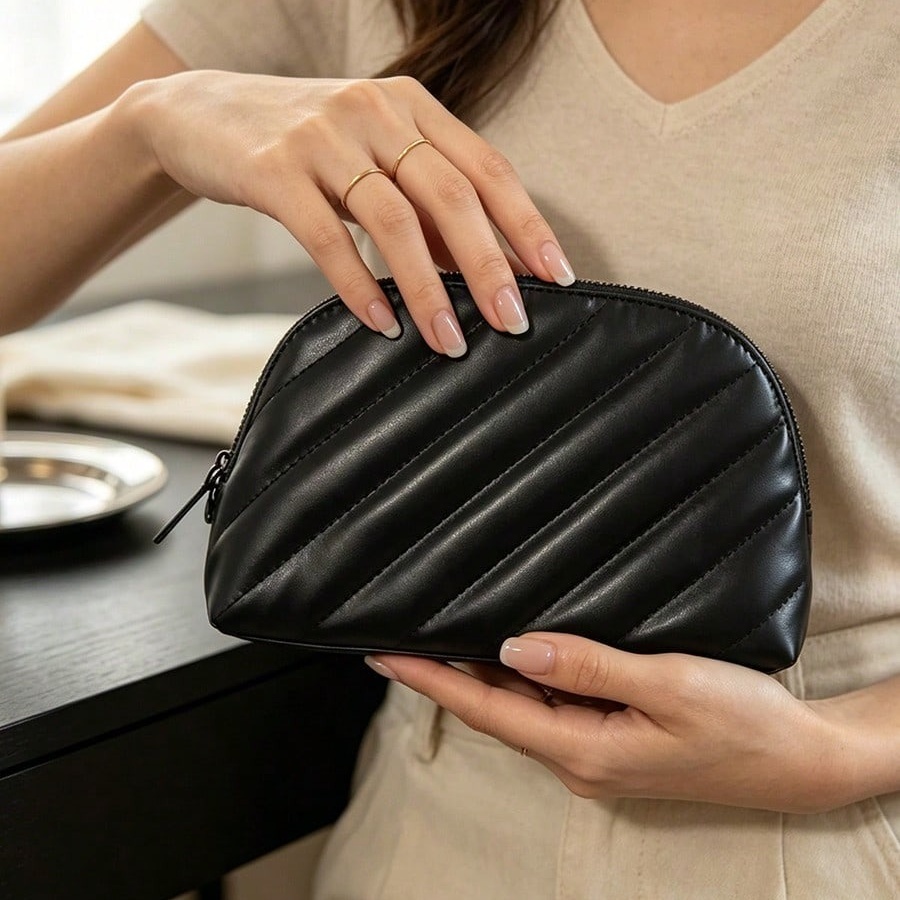 حقيبة YSL السوداء المبطنة من ا - مراجعة Ysl Beauty Makeup Bag وسعره