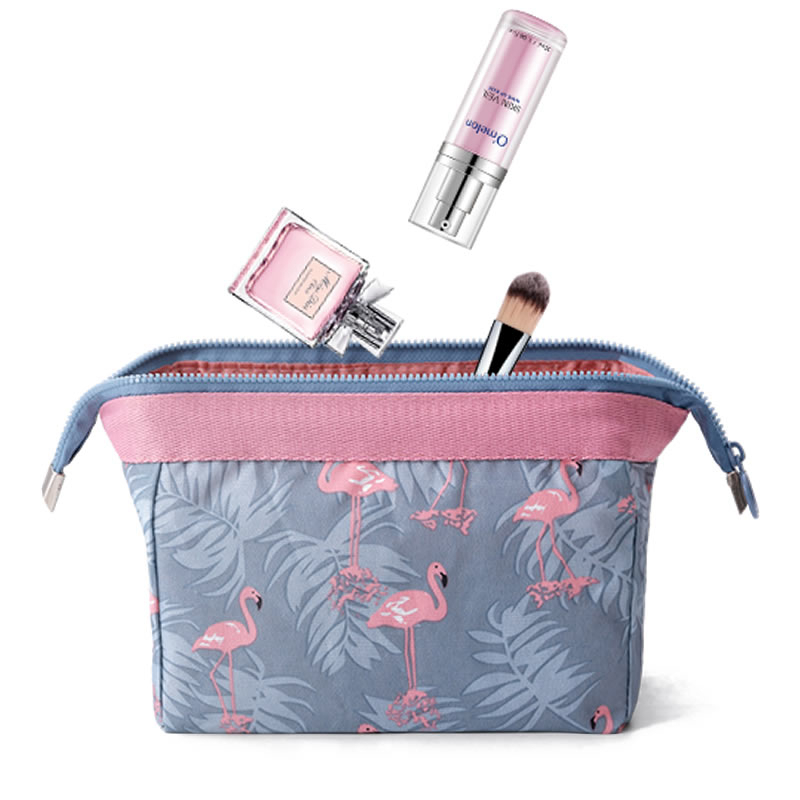 النساء السفر الحيوان فلامنغو ي - مراجعة Makeup Beauty Necessaire وسعره